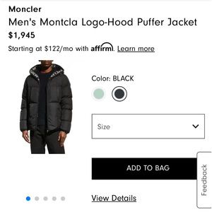 Men’s Moncler puffer jacket